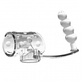 Прозрачная насадка на пенис и мошонку с анальным стимулятором Rilley - Baile - в Рязани купить с доставкой