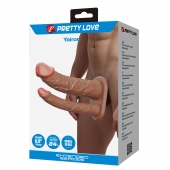 Реалистичная полая насадка на член для двойного проникновения Yairon - 17,5 см. - Baile - купить с доставкой в Рязани