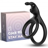 Черное эрекционное кольцо с подхватом мошонки - Boys of Toys - в Рязани купить с доставкой