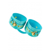 Голубые однослойные кожаные оковы - Pecado - купить с доставкой в Рязани