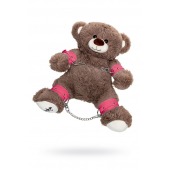 Бондажный набор: бурый мишка с розовыми оковами и наручниками - Pecado - купить с доставкой в Рязани