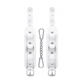 Белые узкие наручники-браслеты со скруглёнными углами - Pecado - купить с доставкой в Рязани