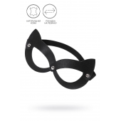 Черная открытая маска с ушками кошки - Pecado - купить с доставкой в Рязани