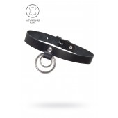 Черный чокер-ошейник с кольцом в кольце - Pecado - купить с доставкой в Рязани