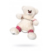 Бондажный набор: белый мишка с розовыми оковами и наручниками - Pecado - купить с доставкой в Рязани