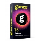 Презервативы анатомической формы с точечной и ребристой структурой Ganzo Extase - 15 шт. - Ganzo - купить с доставкой в Рязани