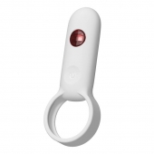 Белое эрекционное виброкольцо с пультом ДУ - Youvic - в Рязани купить с доставкой