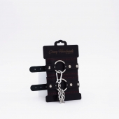 Черно-красные кожаные оковы - Crazy Handmade - купить с доставкой в Рязани