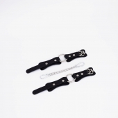 Черные кожаные наручники с кольцом - Crazy Handmade - купить с доставкой в Рязани