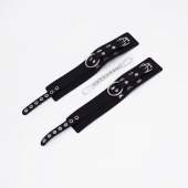 Черные кожаные оковы Sex - Crazy Handmade - купить с доставкой в Рязани