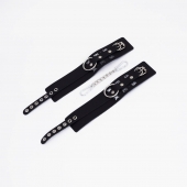 Черные кожаные оковы Sex - Crazy Handmade - купить с доставкой в Рязани