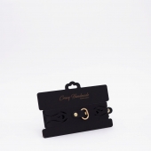 Черный кожаный ошейник с золотистой фурнитурой - Crazy Handmade - купить с доставкой в Рязани