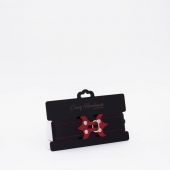 Черный ошейник с красным декором и строчкой - Crazy Handmade - купить с доставкой в Рязани