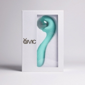 Бирюзовый вибромассажёр с деликатными токами - Youvic - купить с доставкой в Рязани