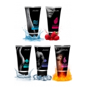 Набор из 5 лубрикантов JUJU (увлажняющий, Hot+, Long, Anal, малина) - JuJu - купить с доставкой в Рязани