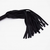 Черный кожаный флоггер - 45 см. - Crazy Handmade - купить с доставкой в Рязани