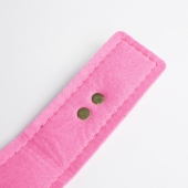 Черно-розовый ошейник с золотистой фурнитурой - Crazy Handmade - купить с доставкой в Рязани