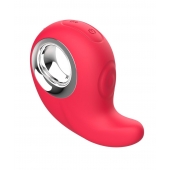 Красный клиторальный массажер с функцией постукивания - Secwell