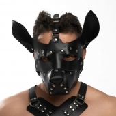 Черная кожаная маска «Собака» - Crazy Handmade - купить с доставкой в Рязани