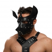 Черная кожаная маска «Собака» - Crazy Handmade - купить с доставкой в Рязани