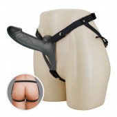 Черный полый мужской страпон London - 16,8 см. - Baile - купить с доставкой в Рязани