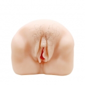 Телесный мастурбатор-вагина с оволосением и вибрацией - Baile - в Рязани купить с доставкой