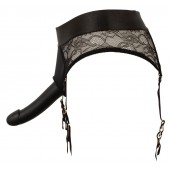 Черный женский страпон Strap-on Set: трусики и насадка - Orion - купить с доставкой в Рязани