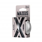 Черные утолщенные презервативы MAXUS Extra Strong с железным кейсом - 3 шт. - Maxus - купить с доставкой в Рязани