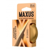 Точечные презервативы MAXUS 2000 Amazing Dots с железным кейсом - 3 шт. - Maxus - купить с доставкой в Рязани