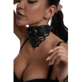 Фигурный чокер с узорами и золотистой фурнитурой - Crazy Handmade - купить с доставкой в Рязани