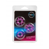 Набор из 3 лиловых эрекционных колец различной формы - Erowoman-Eroman - в Рязани купить с доставкой