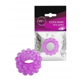 Лиловое эрекционное кольцо с 2 рядами стимулирующих шариков - Erowoman-Eroman - в Рязани купить с доставкой