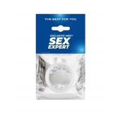 Эрекционное кольцо со стимулирующими шариками сверху и снизу - Sex Expert - в Рязани купить с доставкой