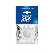 Прозрачное эрекционное кольцо со стимулирующими шариками - Sex Expert - в Рязани купить с доставкой