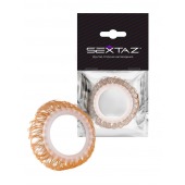 Эрекционное кольцо с бежевыми «ресничками» - Sextaz - в Рязани купить с доставкой