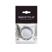 Эластичное эрекционное колечко с черными «ресничками» - Sextaz - в Рязани купить с доставкой