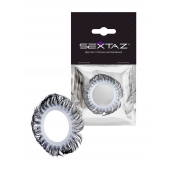 Эластичное эрекционное колечко с черными «ресничками» - Sextaz - в Рязани купить с доставкой