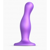 Фиолетовая насадка Strap-On-Me Dildo Plug Curvy size M - Strap-on-me - купить с доставкой в Рязани