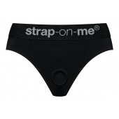 Черные трусики для насадок Heroine Lingerie Harness - size XL - Strap-on-me - купить с доставкой в Рязани