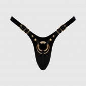 Черный пояс для фиксации насадок Strap-On-Me Leatherette Harness Fabulous - Strap-on-me - купить с доставкой в Рязани