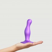 Фиолетовая насадка Strap-On-Me Dildo Plug Curvy size S - Strap-on-me - купить с доставкой в Рязани