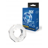 Прозрачное эрекционное кольцо в форме гайки - Sex Expert - в Рязани купить с доставкой