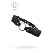 Черный кожаный чокер-ошейник со скруглёнными углами - Pecado - купить с доставкой в Рязани