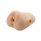 Телесный мастурбатор с вибрацией Double Pounder Vibrating Squeeze Stroker - Pipedream - в Рязани купить с доставкой