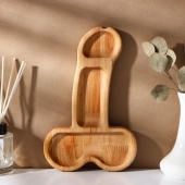 Деревянное блюдо для подачи в форме члена (25 х 16,5 х 1,7 см) - Сима-Ленд - купить с доставкой в Рязани