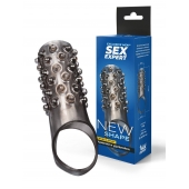 Дымчатая насадка на пенис с выпуклостями - 12 см. - Sex Expert - в Рязани купить с доставкой