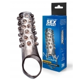 Дымчатая насадка на пенис с выпуклостями - 11 см. - Sex Expert - в Рязани купить с доставкой