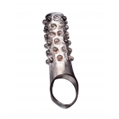 Дымчатая насадка на пенис с выпуклостями - 11 см. - Sex Expert - в Рязани купить с доставкой