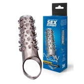 Дымчатая насадка на пенис с шипами и выпуклостями - 12 см. - Sex Expert - в Рязани купить с доставкой