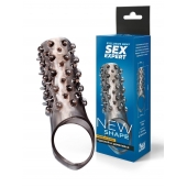 Дымчатая насадка на пенис с шипами и выпуклостями - 12,5 см. - Sex Expert - в Рязани купить с доставкой